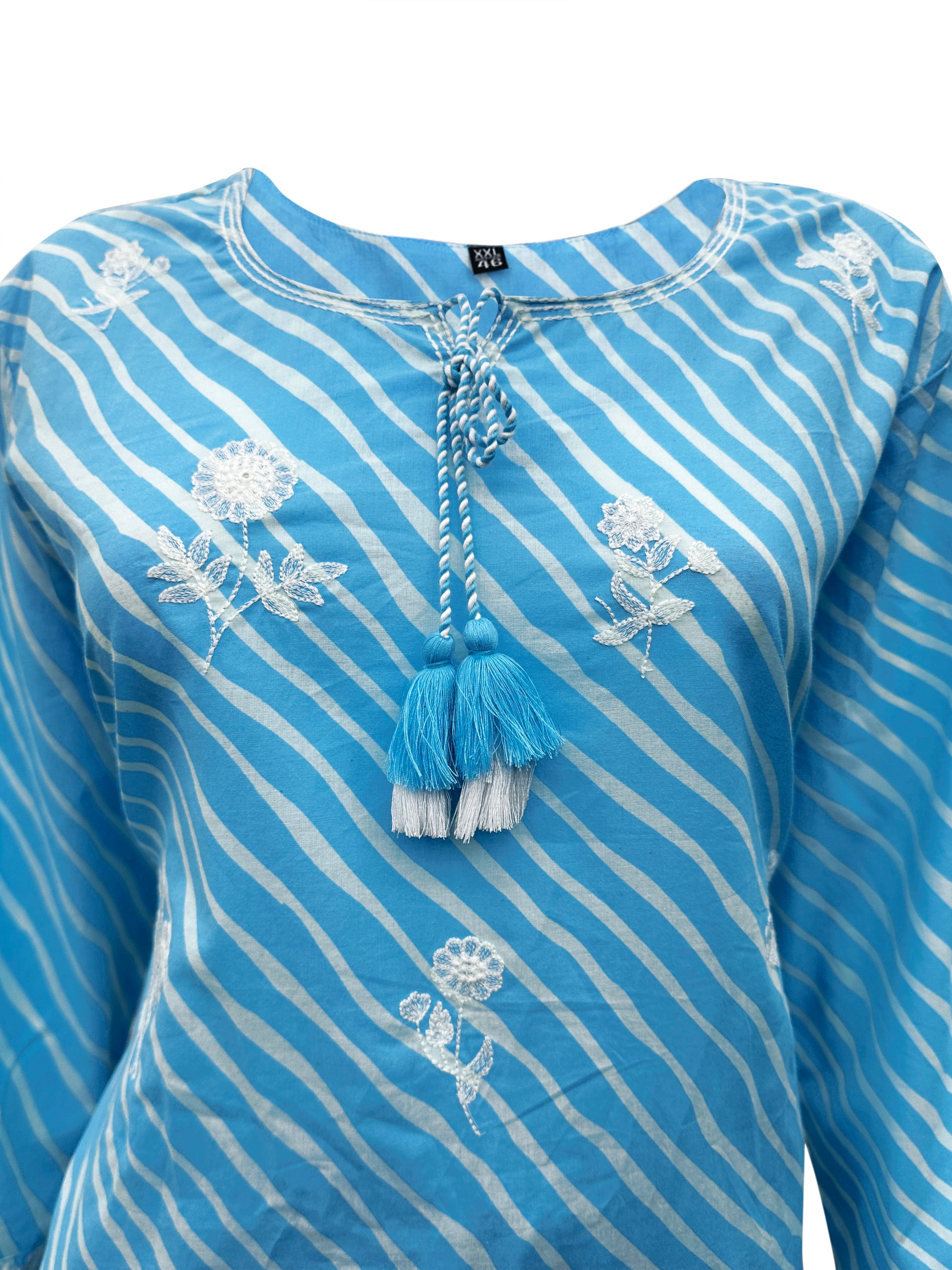Blue Breeze Leheriya Cotton Suit Set