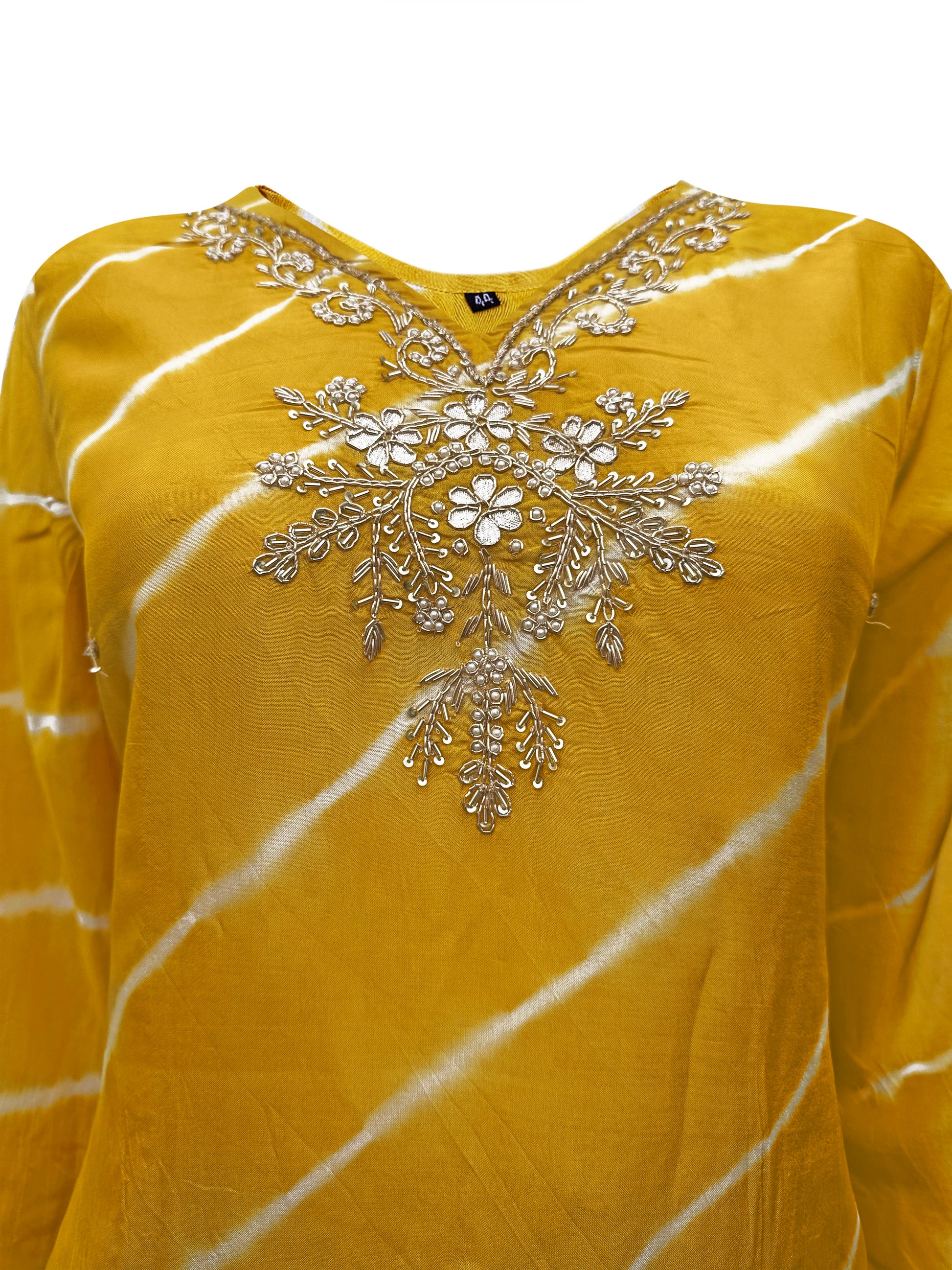 Sunlit Serenade Muslin Silk Leheriya Suit Set