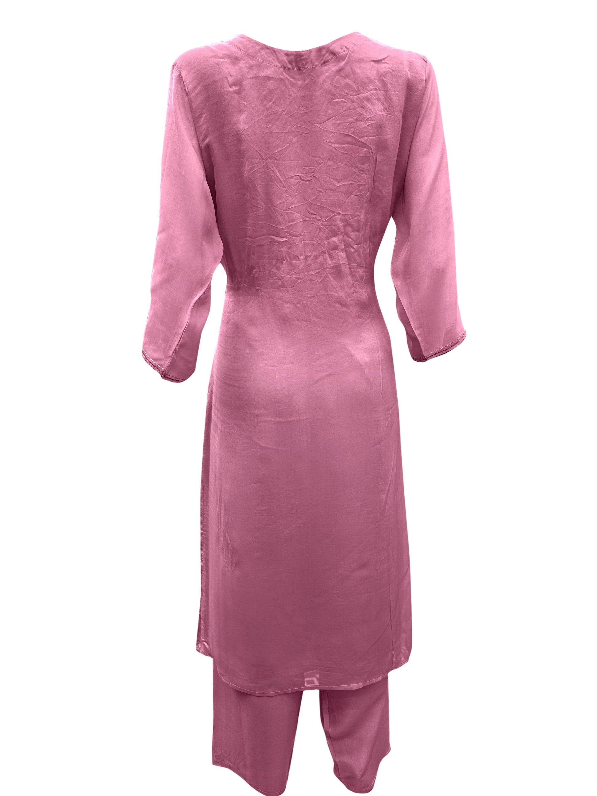 Rosé Bloom Pink Shimmer Gaatha Handwork 3-Piece Suit Set